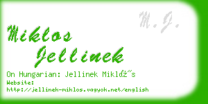 miklos jellinek business card